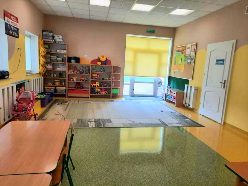 Odświeżone pomieszczenie Miejskiego Zespołu Placówek Opieki nad Dziećmi w Chorzelach.