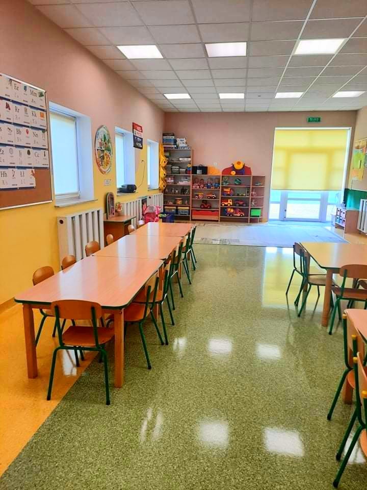 Odświeżone pomieszczenie Miejskiego Zespołu Placówek Opieki nad Dziećmi w Chorzelach.