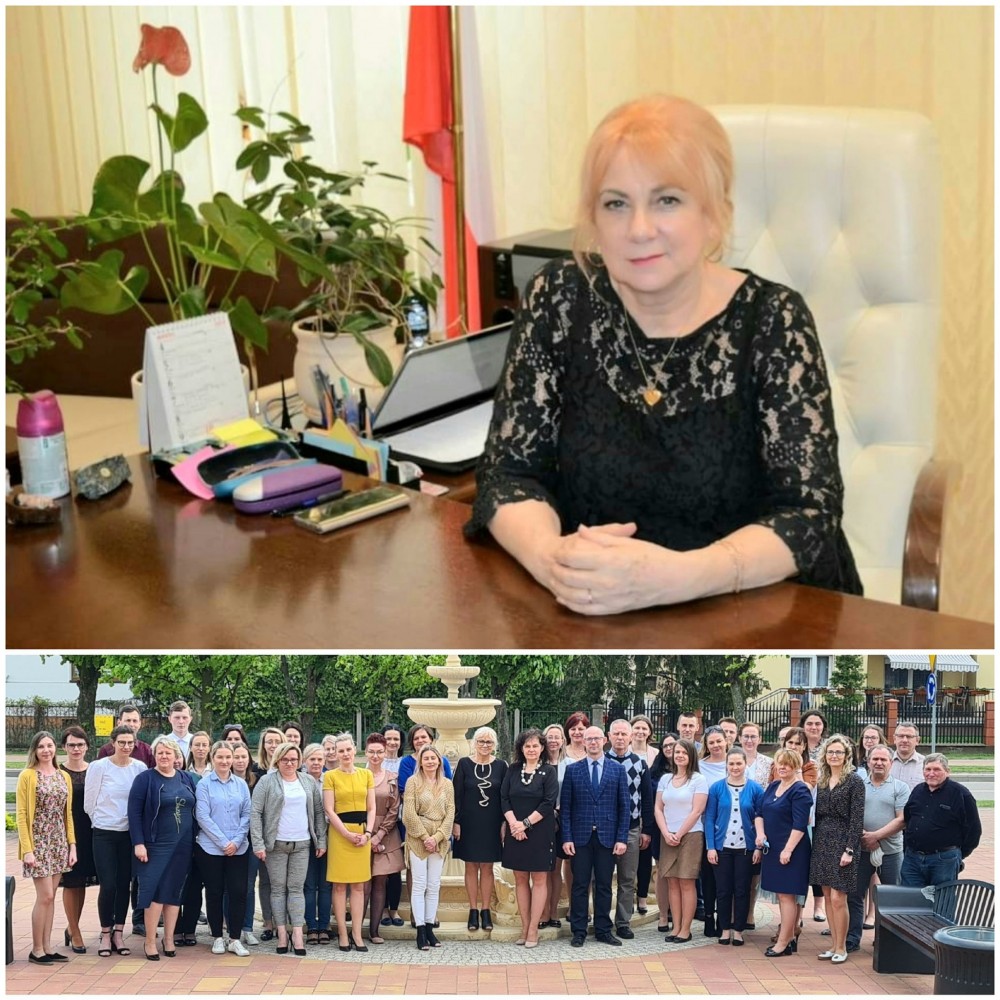 Zdjęcie przedstawia wizerunek Burmistrz Miasta i Gminy Chorzele oraz kadrę Urzędu Miasta i Gminy Chorzele